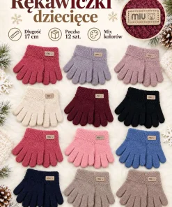 Rękawiczki DZIECIĘCA ,Paczka 12szt,mix kolor