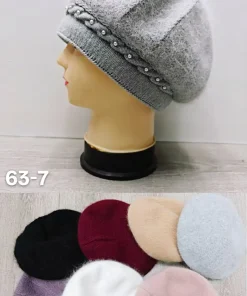 Czapki Damskie,Paczka 12szt,mix kolor