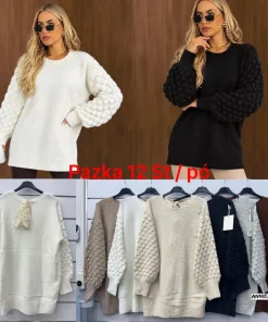 Swetry Damskie WŁOSKA,Size uni,paczka 6szt, mix kolor
