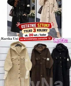Płaszcz Damskie WŁOSKA,Size uni,paczka 6szt, mix kolor