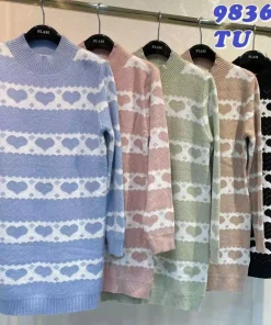 Swetry Damskie,size uni,Paczka 10szt,mix kolor
