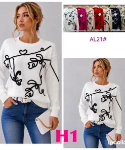 Swetry Damskie,Size l/xl-2xl/3xl,Paczka 12szt,mix kolor
