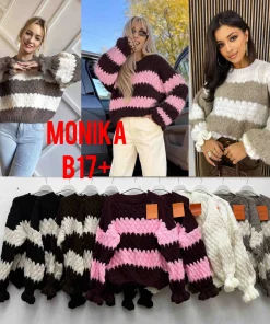Swetry Damskie WŁOSKA,Size uni,paczka 6szt, mix kolor