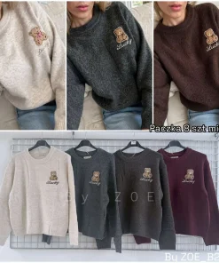 Swetry Damskie WŁOSKA,Size uni,paczka 6szt, mix kolor