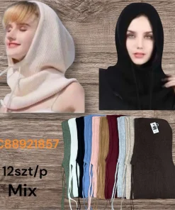 Czapki damskie,Paczka 12szt,mix kolor