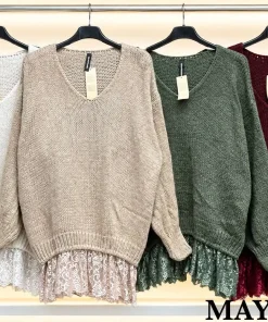 Swetry DAMSKA,size uni,Paczka 6szt,mix kolor