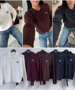 Swetry Damskie WŁOSKA,Size uni,paczka 6szt, mix kolor