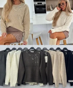 Swetry Damskie WŁOSKA,Size uni,paczka 6szt, mix kolor