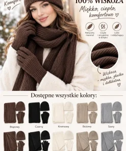 Komplety Czapki zimowe Damskie,Paczka 12szt,mix kolor