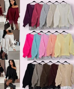 Swetry Damskie,size uni,Paczka 6szt,mix kolor