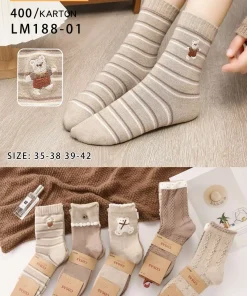 Skarpety Damskie,size 35-42,Paczka 40szt,mix kolor