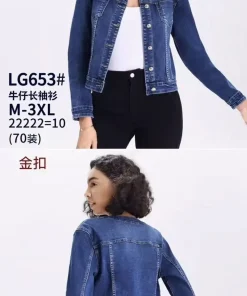 Kurtki Jeansowe Damskie,size m-3xl,Paczka 10szt,1kolor