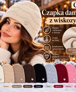 Czapki Damskie,Paczka 12szt,mix kolor