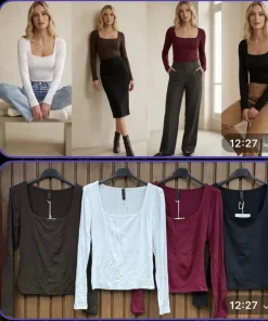 Bluzki Damskie WŁOSKA,Size uni,paczka 6szt, mix kolor