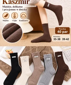 Skarpety Damskie,Size 35-42,Paczka 40szt,mix kolor