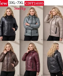 Kurtki Damskie,size 3xl-7xl,Paczka 5szt,1kolor