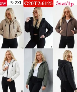 Kurtki Damskie,size s-2xl,Paczka 5szt,1kolor