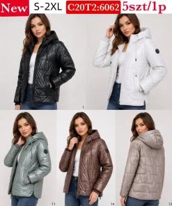Kurtki Damskie,size s-2xl,Paczka 5szt,1kolor
